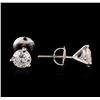 Image 2 : 14KT White Gold 1.03 ctw Diamond Stud Earrings