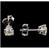 Image 2 : 0.96 ctw Diamond Stud Earrings - 14KT White Gold