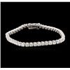 Image 1 : 14KT White Gold 7.22 ctw Diamond Tennis Bracelet