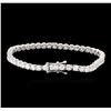 Image 2 : 14KT White Gold 7.22 ctw Diamond Tennis Bracelet