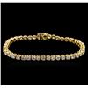 Image 1 : 6.00 ctw Diamond Tennis Bracelet - 14KT Yellow Gold