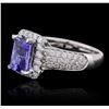 Image 1 : 14KT White Gold 1.84 ctw Tanzanite and Diamond Ring