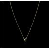 Image 2 : 14KT Yellow Gold 0.03 ctw Diamond Butterfly Necklace