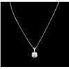 Image 2 : 0.68 ctw Diamond Necklace - 14KT White Gold