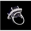 Image 3 : 14KT White Gold GIA Certified 27.79 ctw Tanzanite and Diamond Ring