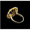 Image 3 : 4.12 ctw Tanzanite and Diamond Ring - 14KT Yellow Gold