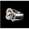 Image 1 : 0.75 ctw Diamond Ring - 14KT White Gold