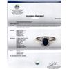 Image 2 : 1.00 ctw Blue Sapphire and Diamond Ring - 14KT White Gold