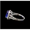 Image 3 : 14KT White Gold 1.76 ctw Tanzanite and Diamond Ring