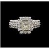 Image 2 : 14KT White Gold 1.58 ctw Diamond Ring