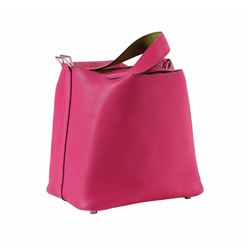 Hermes Magenta Leather Shoulder Bag