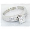 Image 1 : 1.00 ctw Diamond Ring - 14KT White Gold