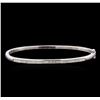 Image 1 : 1.00 ctw Diamond Bangle Bracelet - 14KT White Gold