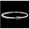 Image 2 : 1.00 ctw Diamond Bangle Bracelet - 14KT White Gold