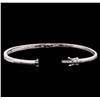 Image 3 : 1.00 ctw Diamond Bangle Bracelet - 14KT White Gold