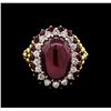 Image 2 : 19.40 ctw Ruby and Diamond Ring - 18KT Two-Tone Gold