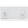 Image 3 : 0.50 ctw Diamond Stud Earrings - 14K White Gold