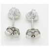 Image 4 : 0.50 ctw Diamond Stud Earrings - 14K White Gold