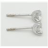 Image 5 : 0.50 ctw Diamond Stud Earrings - 14K White Gold