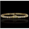 Image 2 : 7.20 ctw Diamond Tennis Bracelet - 14KT Yellow Gold