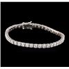 Image 1 : 14KT White Gold 6.05 ctw Diamond Tennis Bracelet