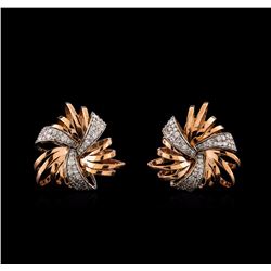 14KT Rose Gold 0.50 ctw Diamond Earrings