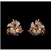 Image 1 : 14KT Rose Gold 0.50 ctw Diamond Earrings