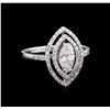 Image 1 : EGL INT Certified 0.98 ctw Diamond Ring - 18KT White Gold