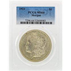 1921 PCGS MS64 Morgan Silver Dollar