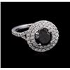 Image 1 : 2.92 ctw Black Diamond Ring - 14KT White Gold