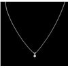 Image 2 : 0.22 ctw Diamond Pendant With Chain - 14KT White Gold