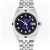 Image 1 : Rolex Stainless Steel Diamond And Sapphire DateJust Men's Watch
