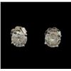 Image 1 : 14KT White Gold 1.29 ctw Diamond Stud Earrings