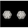Image 1 : 14KT White Gold 1.38 ctw Diamond Earrings