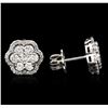 Image 2 : 14KT White Gold 1.38 ctw Diamond Earrings