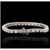 Image 2 : 14KT White Gold 7.23 ctw Diamond Tennis  Bracelet