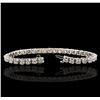 Image 3 : 14KT White Gold 7.23 ctw Diamond Tennis  Bracelet