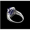 Image 3 : 14KT White Gold 3.01 ctw Tanzanite and Diamond Ring