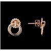 Image 2 : 0.42 ctw Diamond Earrings - 14KT Two-Tone Gold