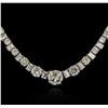 Image 1 : 32.76 ctw Diamond Necklace - 18KT White Gold