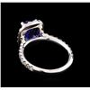 Image 3 : 2.11 ctw Tanzanite and Diamond Ring - 14KT White Gold