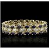 Image 2 : 14KT Yellow Gold 22.40 ctw Sapphire and Diamond Bracelet