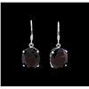 Image 1 : Crayola 22.00 ctw Garnet Earrings - 14K White Gold