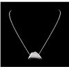 Image 1 : 14KT White Gold 2.56 ctw Diamond Pendant With Chain