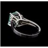 Image 3 : 2.77 ctw Emerald and Diamond Ring - 14KT White Gold
