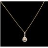 Image 2 : 1.49 ctw Yellow Diamond Pendant With Chain - 14KT White Gold