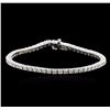 Image 1 : 14KT White Gold 3.71 ctw Diamond Tennis Bracelet