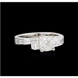 EGL USA Cert 1.74 ctw Diamond Ring - 18KT White Gold