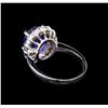 Image 3 : 14KT White Gold 3.21 ctw Tanzanite and Diamond Ring