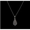 Image 2 : 1.11 ctw Diamond Pendant With Chain - 14KT White Gold